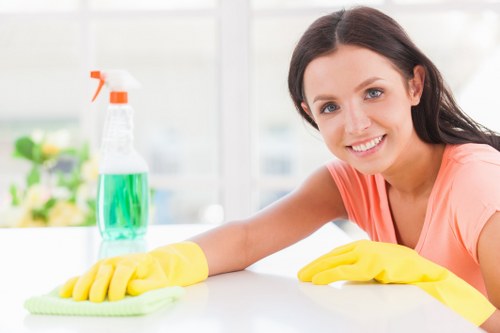 Cleaning team representing ethical labour practices at Putney Cleaners