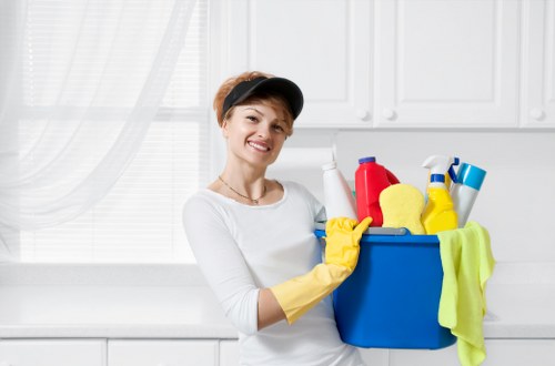 Bright residential window cleaning in Putney street view